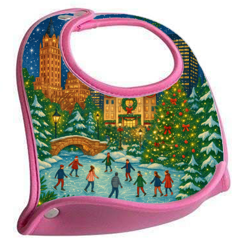 New York Christmas - feeding bib by Ms Doodle