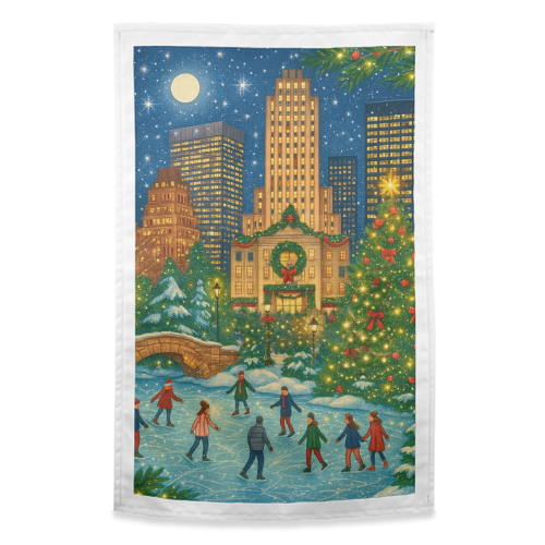 New York Christmas - funny tea towel by Ms Doodle