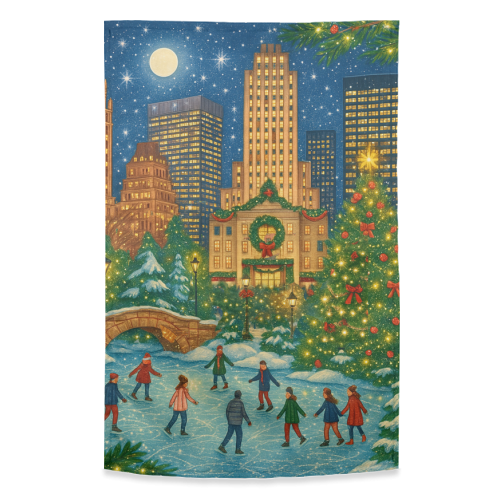 New York Christmas - funny tea towel by Ms Doodle