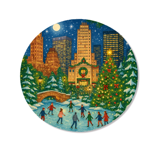 New York Christmas - Magnet by Ms Doodle