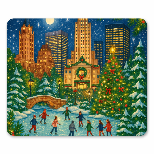 New York Christmas - mouse mat by Ms Doodle