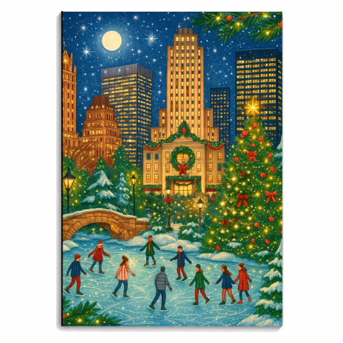 New York Christmas - personalised A4, A5, A6 notebook by Ms Doodle