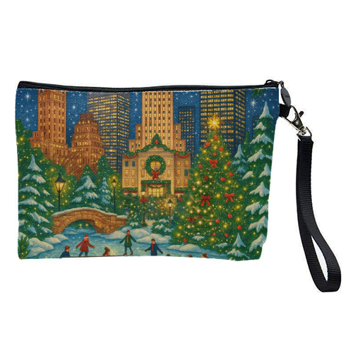 New York Christmas - pretty makeup bag by Ms Doodle
