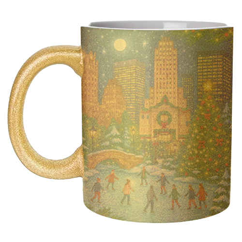 New York Christmas - unique mug by Ms Doodle