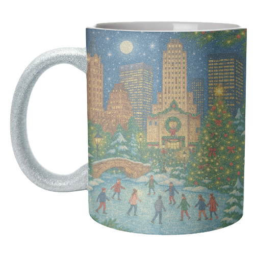 New York Christmas - unique mug by Ms Doodle