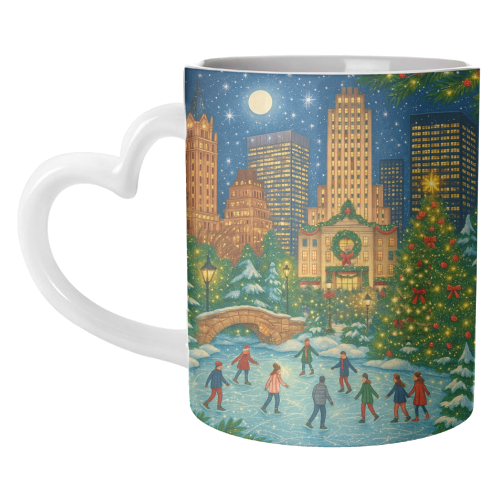 New York Christmas - unique mug by Ms Doodle