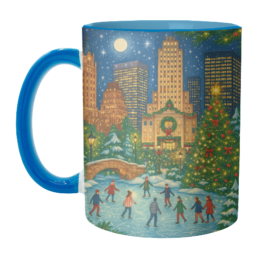New York Christmas - unique mug by Ms Doodle