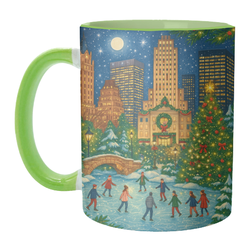 New York Christmas - unique mug by Ms Doodle