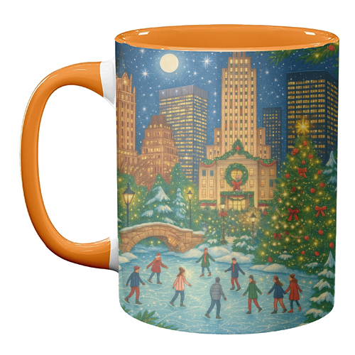 New York Christmas - unique mug by Ms Doodle