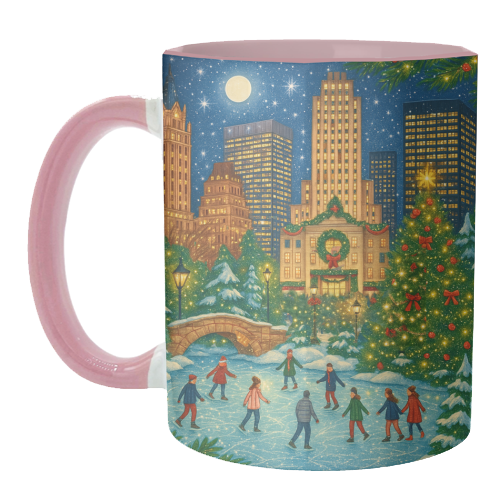 New York Christmas - unique mug by Ms Doodle