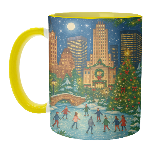 New York Christmas - unique mug by Ms Doodle