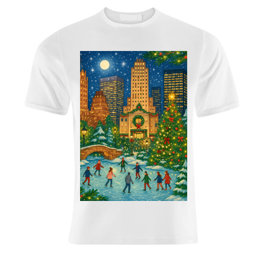 New York Christmas - unique t shirt by Ms Doodle