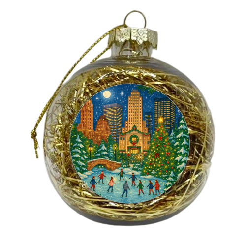 New York Christmas - xmas bauble by Ms Doodle