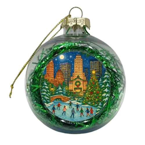 New York Christmas - xmas bauble by Ms Doodle