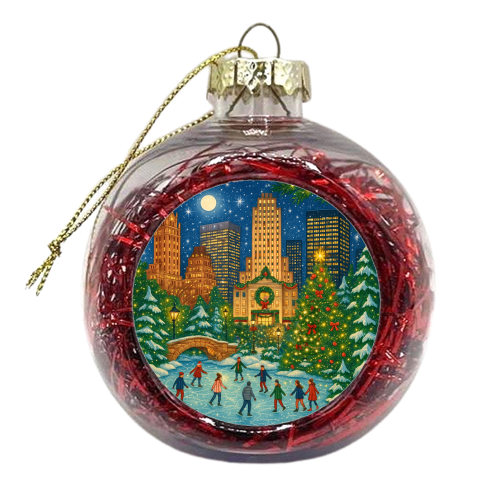 New York Christmas - xmas bauble by Ms Doodle