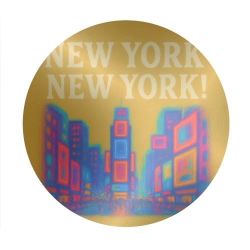 NEW YORK! - Circle Sticker by Eloise