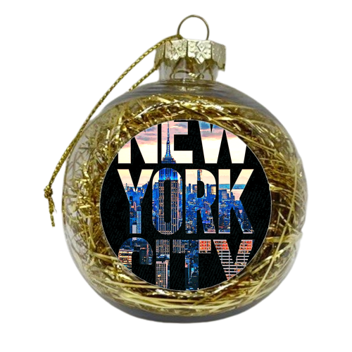 New York City lettering - xmas bauble by Master Anubis