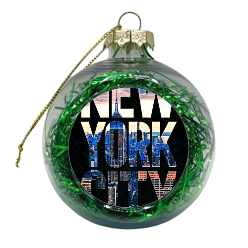 New York City lettering - xmas bauble by Master Anubis