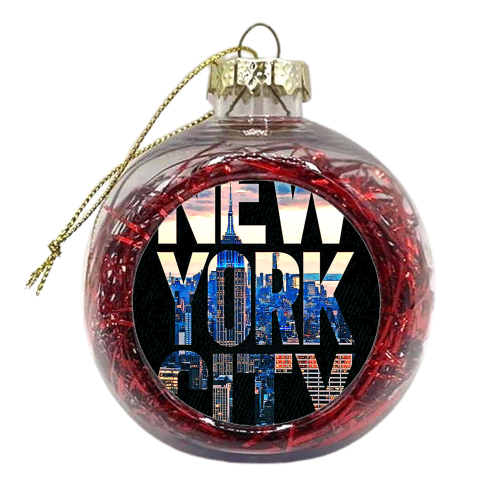 New York City lettering - xmas bauble by Master Anubis