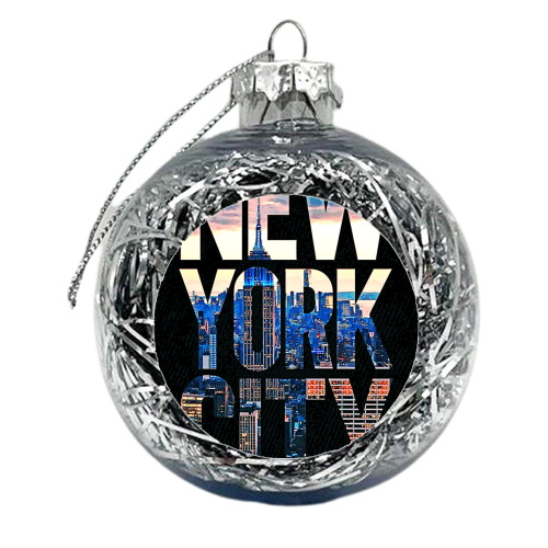 New York City lettering - xmas bauble by Master Anubis