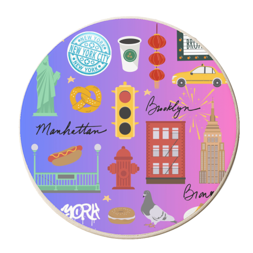 New York City! - personalised beer coaster by Lilly Rose