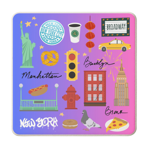 New York City! - personalised beer coaster by Lilly Rose