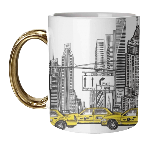 New York City Skyline - unique mug by Katie Clement