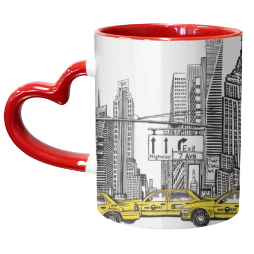 New York City Skyline - unique mug by Katie Clement