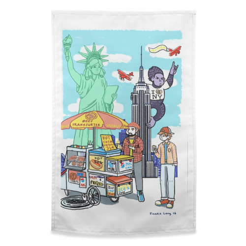 New York - funny tea towel by Frankie Long