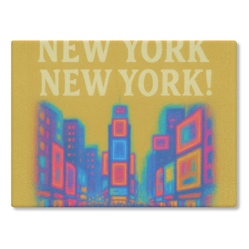 NEW YORK! - glass chopping board by Eloise