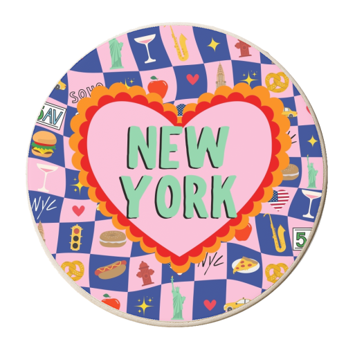 New York Heart - personalised beer coaster by Lilly Rose