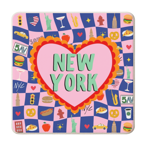 New York Heart - personalised beer coaster by Lilly Rose