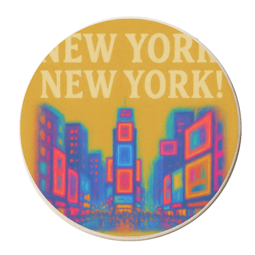 NEW YORK! - personalised beer coaster by Eloise