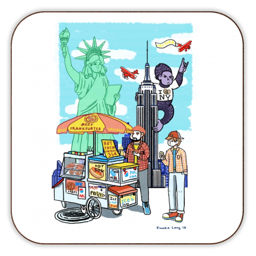New York - personalised beer coaster by Frankie Long