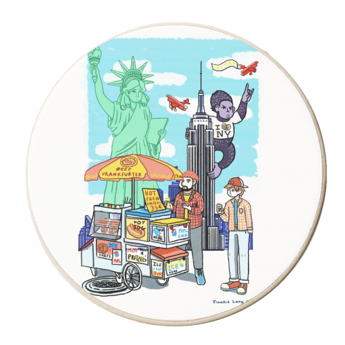 New York - personalised beer coaster by Frankie Long