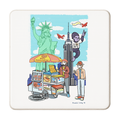 New York - personalised beer coaster by Frankie Long