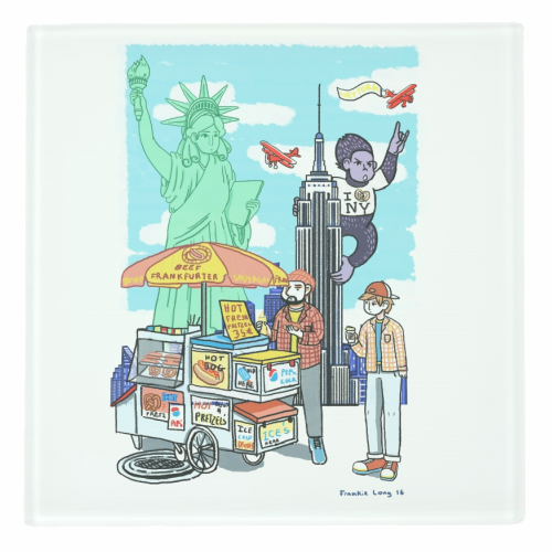 New York - personalised beer coaster by Frankie Long
