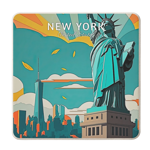 New York Poster - personalised beer coaster by Master Anubis