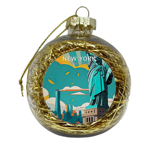 New York Poster - xmas bauble by Master Anubis