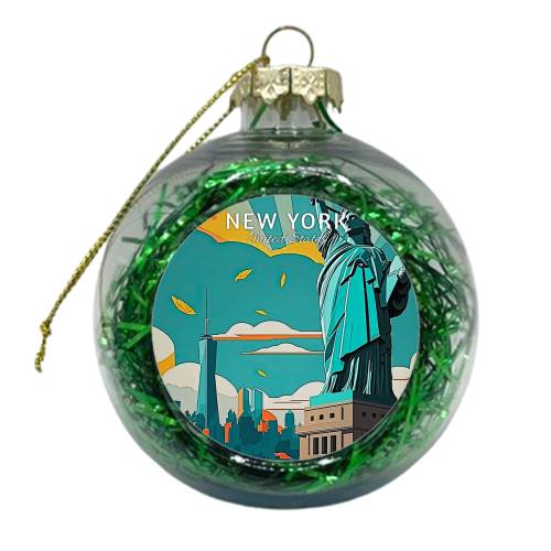 New York Poster - xmas bauble by Master Anubis