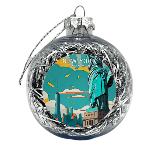 New York Poster - xmas bauble by Master Anubis