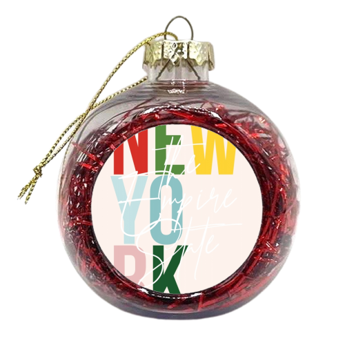 New York "The Empire State" Color State - xmas bauble by Toni Scott
