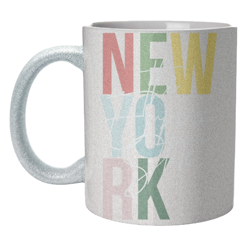 New York "The Empire State" Color State - unique mug by Toni Scott