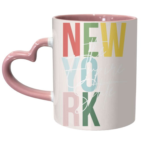 New York "The Empire State" Color State - unique mug by Toni Scott
