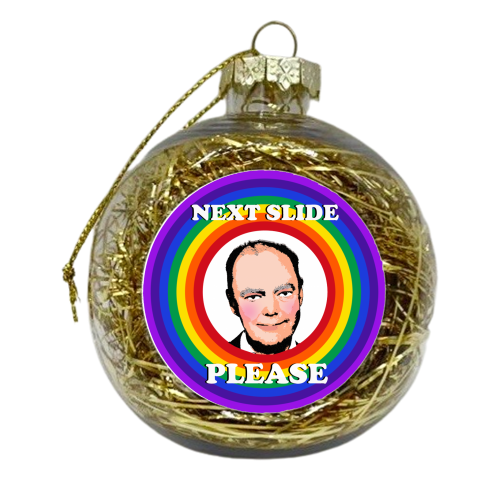 Next Slide Please - xmas bauble by Wallace Elizabeth