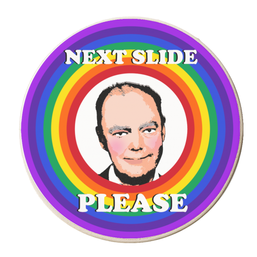 Next Slide Please - personalised beer coaster by Wallace Elizabeth