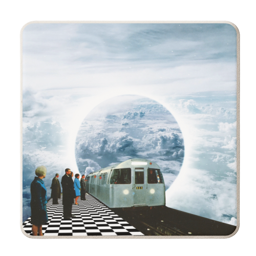 Next Stop: Nowhere Surreal Print - personalised beer coaster by OhMC! Designs