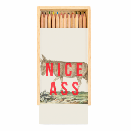 Nice Ass - Coloured Pencils with Box by The 13 Prints