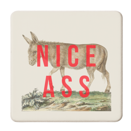 Nice Ass - personalised beer coaster by The 13 Prints