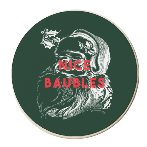 Nice Baubles - personalised beer coaster by The 13 Prints